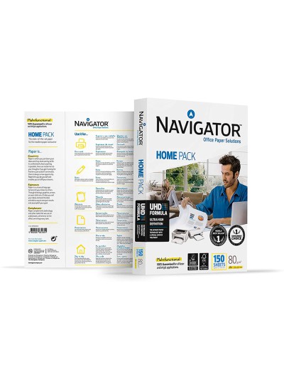 Papel fotocopiadora navigator din a4 80 gramos paquete de 150 hojas
