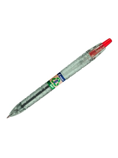 Boligrafo pilot ecoball plastico reciclado tinta aceite punta de bola 1 mm color rojo