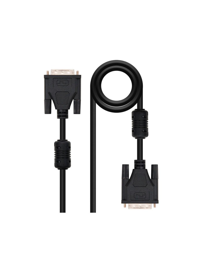 Cable dvi nanocable dual link 24+1/m-m color negro longitud 5 m Cable dvi nanocable dual link 24+1/m-m color negro longitud 5 m