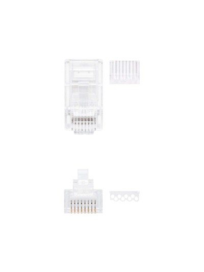 Conector nanocable rj45 8 hilos categoria 6