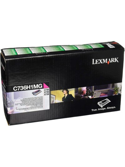 Toner laser lexmark c736h1mg magenta 10000 paginas