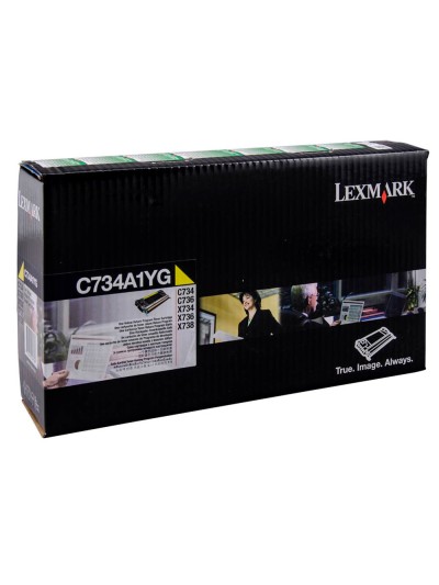 Toner laser lexmark c734 amarillo 6000 paginas