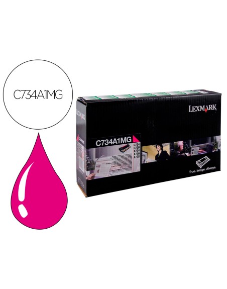 Toner laser lexmark c734 magenta 6000 paginas