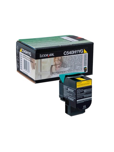 Toner laser lexmark c540h1yg amarillo c540/ 2000 paginas