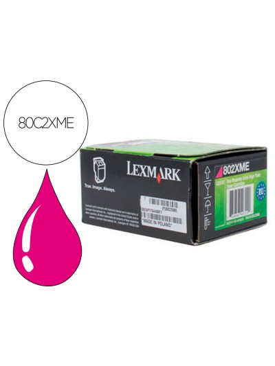 Toner laser lexmark 80c2xme magenta 4000 paginas