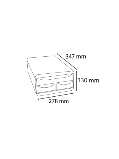 Fichero cajones de sobremesa exacompta skandi din a4+ polipropileno reciclado 3 cajones colores surtidos