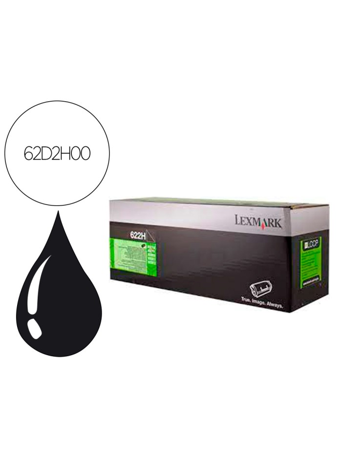 Toner laser lexmark 622h negro Toner laser lexmark 622h negro