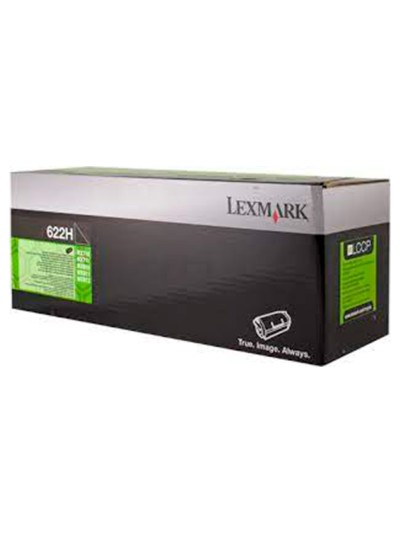 Toner laser lexmark 622h negro