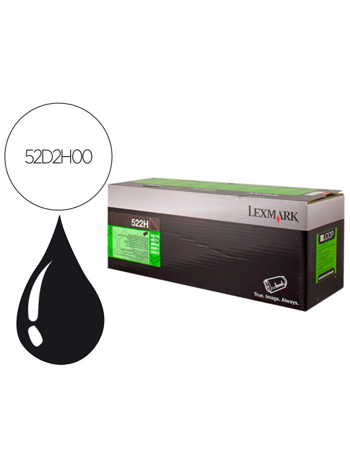 Toner laser lexmark 522h negro Toner laser lexmark 522h negro