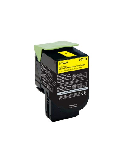 Toner laser lexmark 80c2hye amarillo 3000 paginas