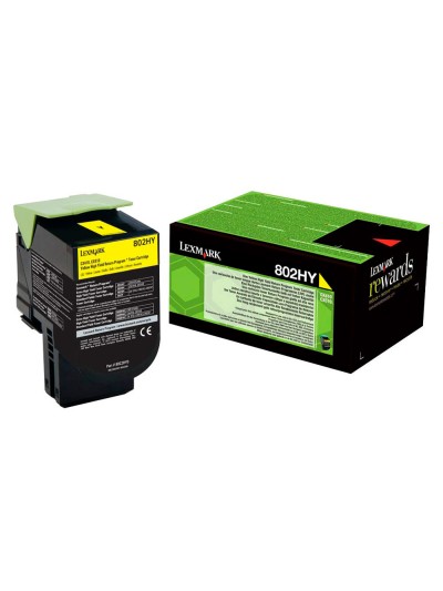 Toner laser lexmark 80c2hye amarillo 3000 paginas