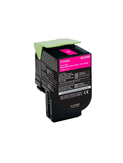 Toner laser lexmark 80c2hme magenta 3000 paginas