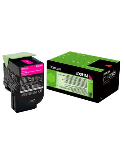 Toner laser lexmark 80c2hme magenta 3000 paginas