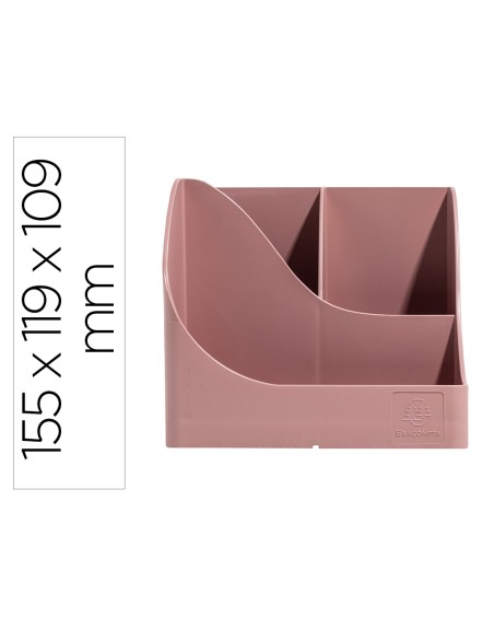 Organizador de sobremesa exacompta skandi color rosa viejo 155x119x109 mm