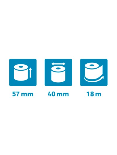 Rollo sumadora exacompta safe contact termico 57 mm x 40 mm 52 g/m2