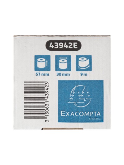 Rollo sumadora exacompta safe contact termico 57 mm x 30 mm 52 g/m2