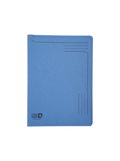 Carpeta dossier uñero exacompta clean safe cartulina 400 gr din a4 azul paquete de 5 unidades