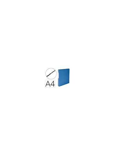 Carpeta de 4 anillas 30 mm redondas exacompta clean safe din a4 carton forrado azul