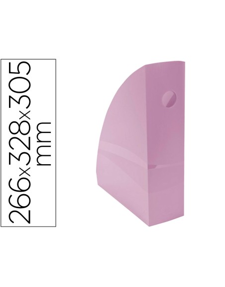 Revistero exacompta aquarel mag-cube malva pastel 266x328x305 mm