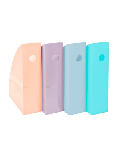 Revistero exacompta aquarel mag-cube set de 4 unidades colores pastel 266x328x305 mm