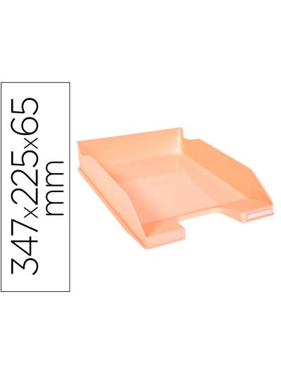 Bandeja sobremesa exacompta aquarel combo midi coral pastel 347x255x65 mm