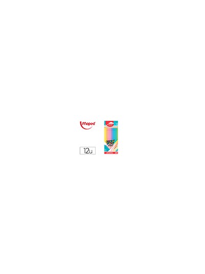 Lapices de colores maped color peps caja de 12 colores pastel surtidos