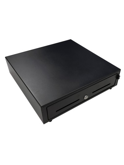 Cajon portamonedas 8 monederos 5 billeteros con llave manualnegro 410x415x110 mm