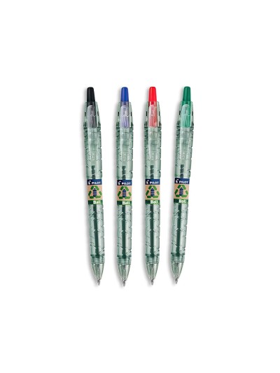 Boligrafo pilot ecoball plastico reciclado expositor de 60 unidades colores surtidos + 10 boligrafos
