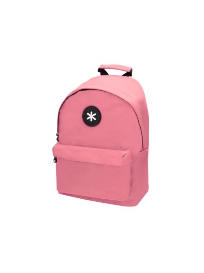 Cartera antartik mochila con asa y bolsillos con cremallera color coral 310x160x410 mm