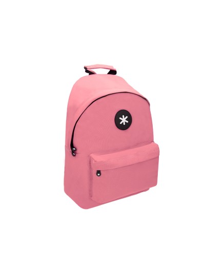 Cartera antartik mochila con asa y bolsillos con cremallera color coral 310x160x410 mm