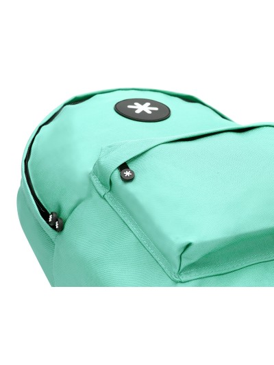 Cartera antartik mochila con asa y bolsillos con cremallera color verde menta 310x160x410 mm