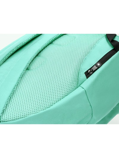 Cartera antartik mochila con asa y bolsillos con cremallera color verde menta 310x160x410 mm