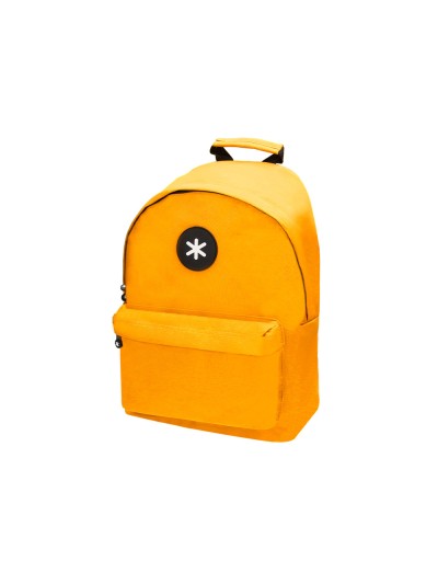Cartera antartik mochila con asa y bolsillos con cremallera color mostaza 310x160x410 mm