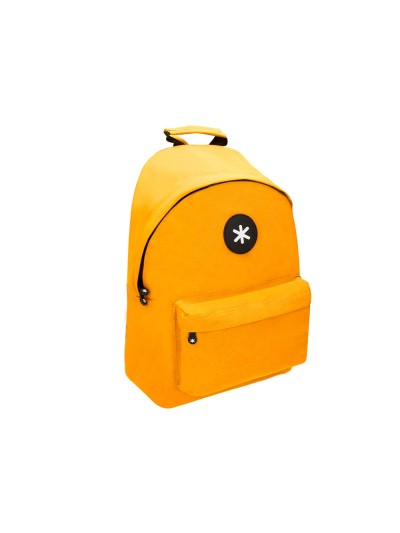 Cartera antartik mochila con asa y bolsillos con cremallera color mostaza 310x160x410 mm