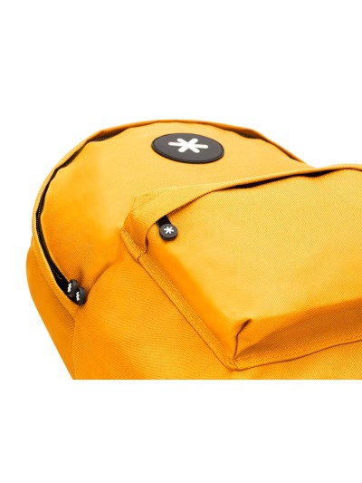 Cartera antartik mochila con asa y bolsillos con cremallera color mostaza 310x160x410 mm