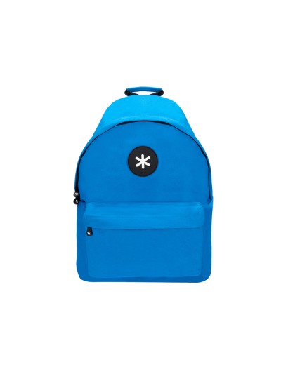 Cartera antartik mochila con asa y bolsillos con cremallera color azul 310x160x410 mm