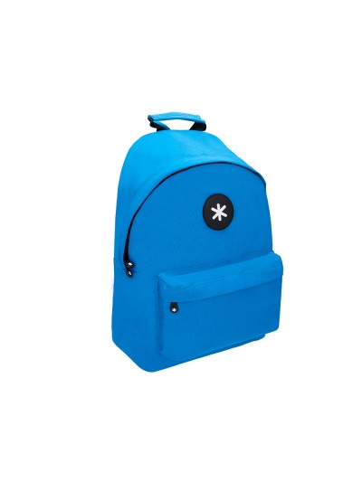 Cartera antartik mochila con asa y bolsillos con cremallera color azul 310x160x410 mm