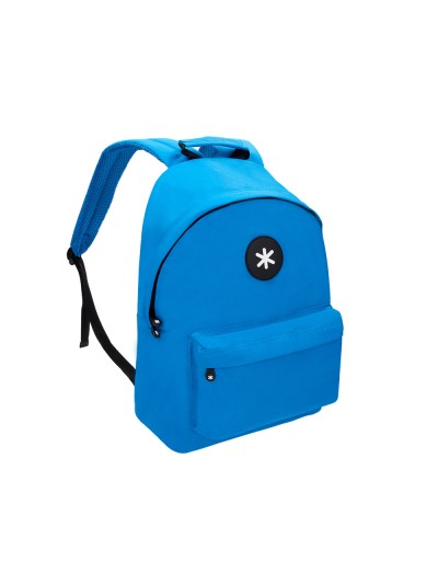 Cartera antartik mochila con asa y bolsillos con cremallera color azul 310x160x410 mm