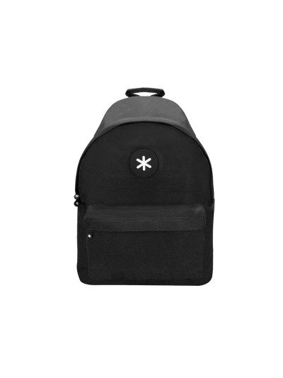 Cartera antartik mochila con asa y bolsillos con cremallera color negro 310x160x410 mm