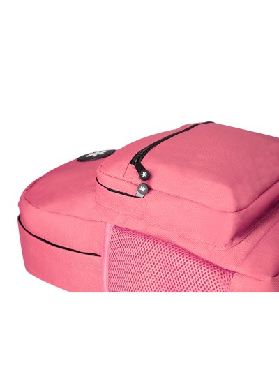 Cartera antartik mochila con asa y bolsillo frontal concremallera color coral 320x140x430 mm