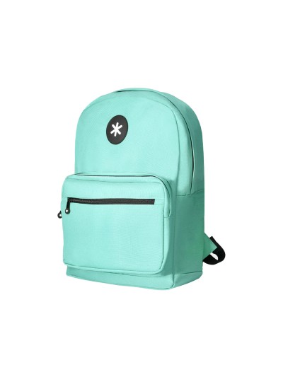 Cartera antartik mochila con asa y bolsillo frontal concremallera color verde menta 320x140x430 mm