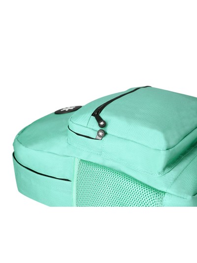 Cartera antartik mochila con asa y bolsillo frontal concremallera color verde menta 320x140x430 mm