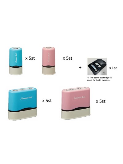 Sello x stamper quix nombre personalizable kit iniciacion 20 sellos 5 por medidas y color
