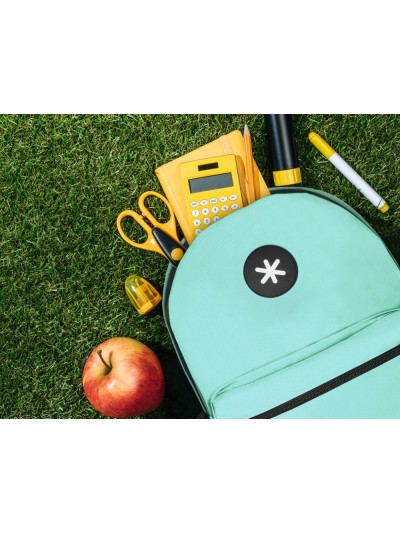 Cartera antartik mochila con asa y bolsillo frontal concremallera color verde menta 320x140x430 mm