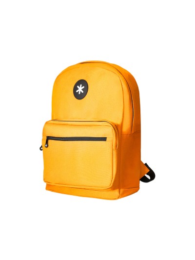 Cartera antartik mochila con asa y bolsillo frontal concremallera color mostaza 320x140x430 mm
