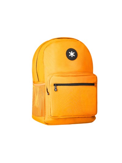 Cartera antartik mochila con asa y bolsillo frontal concremallera color mostaza 320x140x430 mm