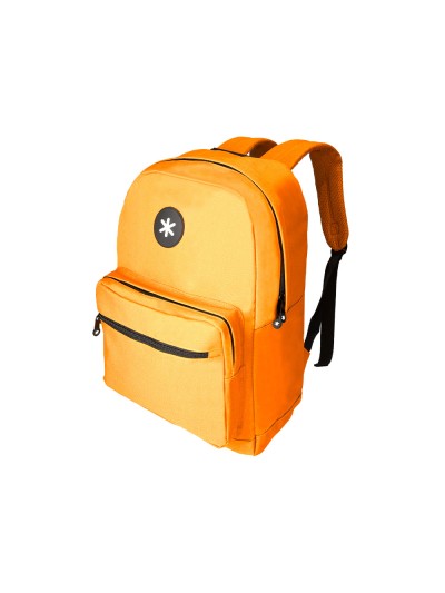 Cartera antartik mochila con asa y bolsillo frontal concremallera color mostaza 320x140x430 mm