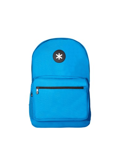 Cartera antartik mochila con asa y bolsillo frontal concremallera color azul 320x140x430 mm