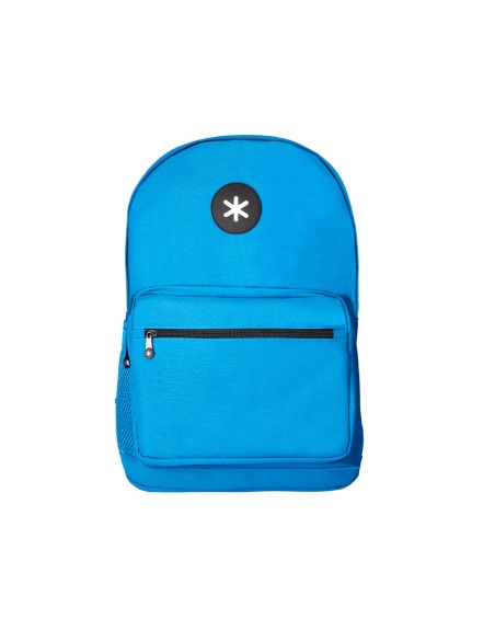 Cartera antartik mochila con asa y bolsillo frontal concremallera color azul 320x140x430 mm