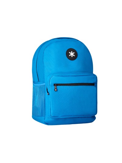 Cartera antartik mochila con asa y bolsillo frontal concremallera color azul 320x140x430 mm